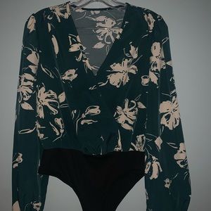 Blouse bodysuit, long sleeve